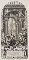 KG 07174
<br/>
Verdrijving van de Spaanse tirannie (Goudse Glazen)
<br/>
<em>Tanjé, Pieter (1701/1702-1761)</em>